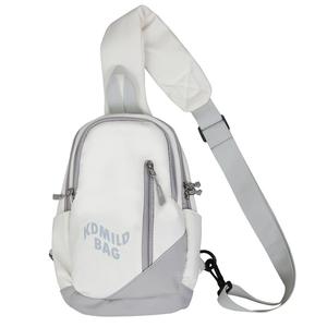 BALANG Нейлоновый поясной рюкзак-слинг унисекс красный черный розовый синий серый белый, White Gray+Coal Ball Charm