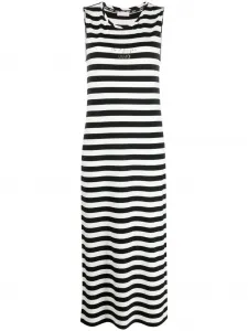 Платье в полоску с надписью Liu Jo, черный