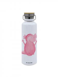 Mr. & Mrs. Panda Термос с изображением аксолотля и надписью «Ура!» без слогана, белого цвета