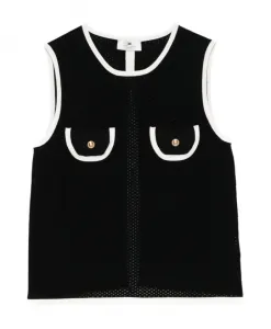 Топ без рукавов Elisabetta Franchi, черный