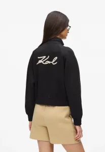 Фирменная толстовка на молнии с отделкой в виде веревки. Karl Lagerfeld, Black