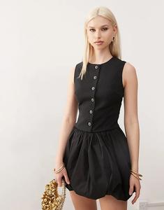 Мини-платье-фонарик Amy Lynn черного цвета