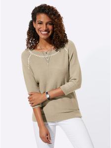 Свитер с рукавами 3/4 песочного цвета WITT WEIDEN