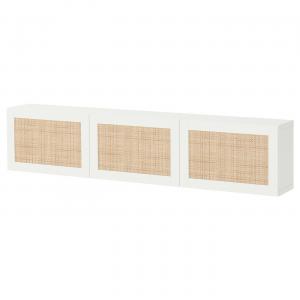 Комбинация настенных шкафов Ikea Bestå, 180x22x38 см, белый