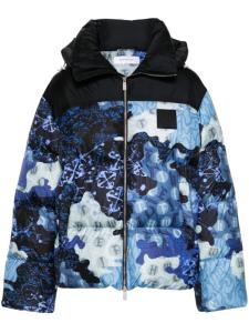 Off-White пуховик Camo, синий