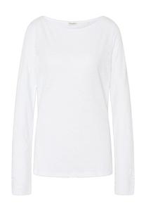 Рубашка, хлопок, вырез «лодочка», женская Marc O'Polo, белый