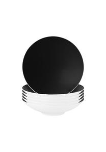 Чёрные столовые тарелки для пасты и супа ø 23,3 см набор 6 шт Life Seltmann Weiden