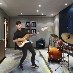 Электрогитара бас-гитара Glarry GP 4 струны с раздельным датчиком сингл-коил - светло-желтая