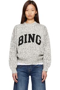 Anine Bing Серый свитер Sydney Crew "Bing"