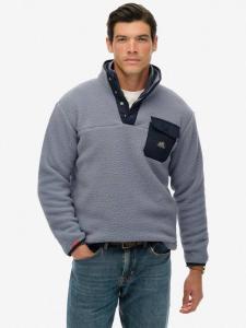 Флисовая кофта Fuji с застежкой до половины Superdry, Washed Denim Blue