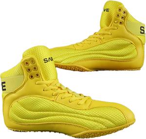 Профессиональные боксерские кроссовки для мужчин, обувь для борьбы, боевых искусств, тренировок, ММА, с противоскользящей прочной подошвой Generic, желтый