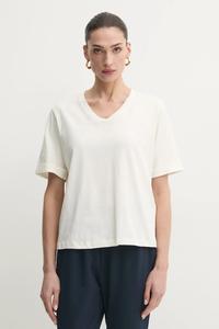 Хлопковая футболка Liu Jo, бежевый