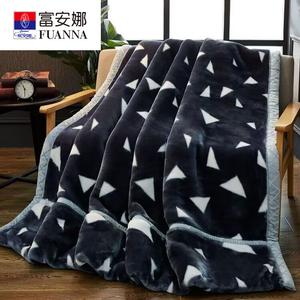 Fuanna Плед 200х230 см, 3500 г, кашемир, двусторонний флис, цвет Gray Triangle