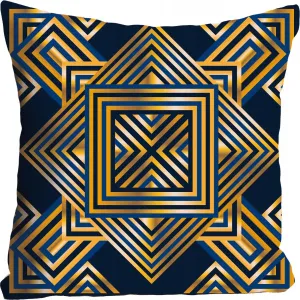 Декоративная подушка Queence ""Квадраты", чехол без наполнителя, 1 шт 40х40 см, цвет bunt + bedruckt