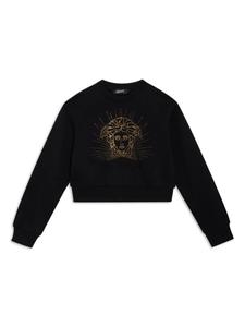Versace Kids толстовка с декором Medusa, черный