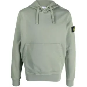 STONE ISLAND Толстовка мужская Sage Green с капюшоном Moderate