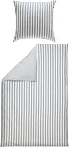 Двустороннее постельное белье , серебристо-белое, 1x 155x240 см + 1x 80x80 см Erwin Müller