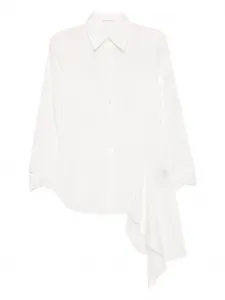 Рубашка с асимметричными вставками Yohji Yamamoto, нейтральный