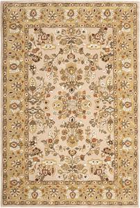 Ковер SAFAVIEH, 92 x 153 см, Total Performance Collection, Ivory & Gold, ручной работы в восточном стиле, не линяет и прост в уходе, идеален для помещений с высокой проходимостью: прихожая, гостиная, спальня (TLP721A)