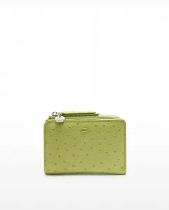 Маленький женский кошелек с застежкой-молнией, однотонный Parfois, зеленый