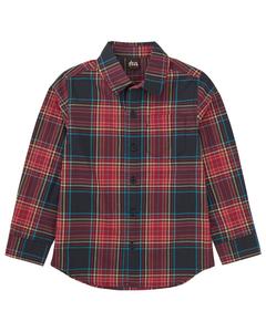 Чайная коллекция Клетчатая рубашка на пуговицах Tea Collection, красный