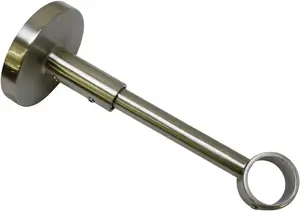 GARDINIA кронштейн "Закрытый настенный кронштейн для карниза", (1 шт.), серия однопрограммная Чикаго Ø 20 мм Длина: 12 см, цвет edelstahlfarben