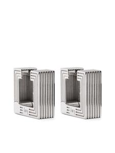 Серьги-кольца Aurelia с тиснением IVI, серебряный