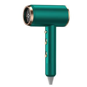 Фен термостатический и быстрая сушка холодный и горячий воздух с отрицательными ионами тихий мощный обдув NJR 1808 NANJIREN, зеленый