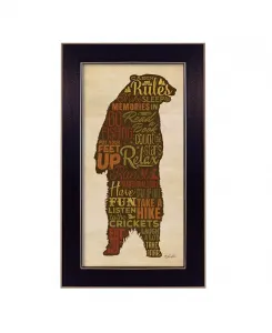 Правила поведения в домике, автор Лорен Рейдер, настенное искусство, готово к подвешиванию, чёрная рамка, 11 x 20 дюймов Trendy Décor 4U, multi