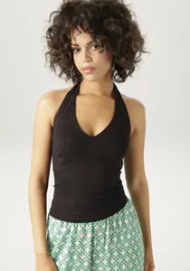 Топ Aniston CASUAL с завязанными бретелями, черный