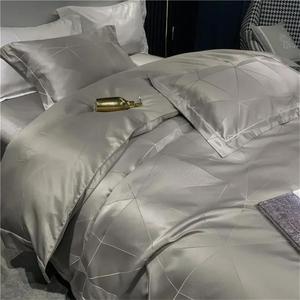 Alloaone Комплект постельного белья из натурального шелка однотонный Gray9