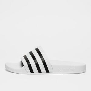Шлепанцы adilette Badelatschen adidas Originals, цвет white/black/white