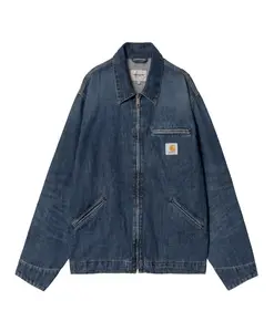 Черная джинсовая куртка на молнии Carhartt Wip, синий