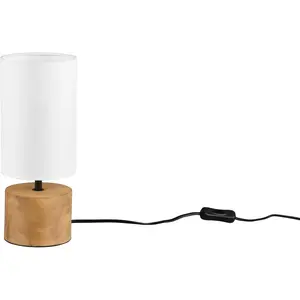 Настольная лампа REALITY Woody E14 с кабельным выключателем, лампочку можно заменить Reality Leuchten, белый