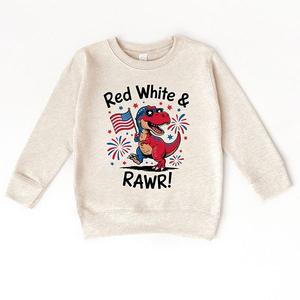 Красная, белая и rawr толстовка для малышей The Juniper Shop, Natural