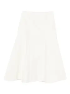 Миди-юбка трапециевидного кроя Róhe, белый