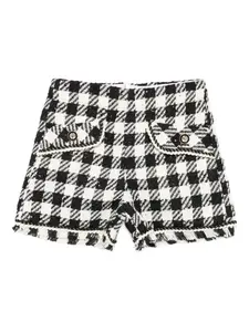 Шорты в клетку гингем Abel & Lula, черный