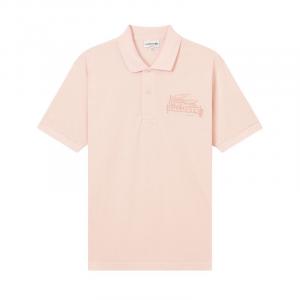 Поло с логотипом LACOSTE, светло-розовый