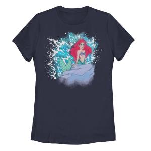Детская футболка Disney's The Little Mermaid Ariel Watercolor Rock Splash Licensed Character