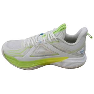 Кроссовки баскетбольные мужские низкие ONE MOTION с амортизацией, износостойкие и дышащие 361°, feather белый/fluorescent vibrant зеленый