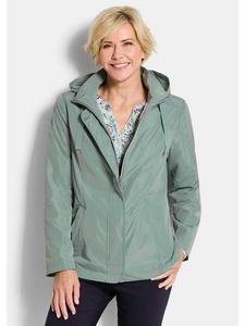 GOLDNER Размер S: Повседневная куртка для активного отдыха с капюшоном, серо-зеленого цвета