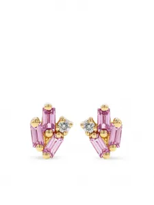 Серьги из желтого золота с сапфирами и бриллиантами Suzanne Kalan, золотой