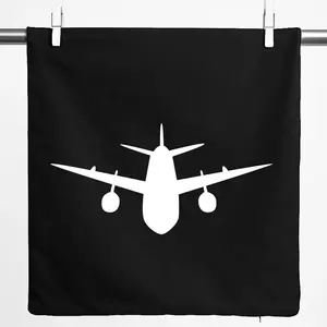 Наволочка Huuraa Самолет Авиатор Подарок 40x40см Черный Хлопок Самолет Подарок Hellweg Druckerei