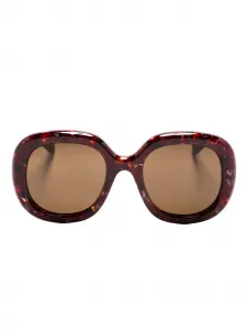 Солнцезащитные очки в массивной оправе Chloé, красный