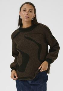 Джемпер Kaffe WILMA, Black/Brown Circle Pattern/Brown