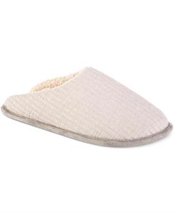 Женские тонкие махровые тапочки-шлепанцы в светло-сером цвете Isotoner, светло-серый