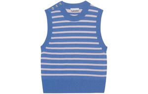 GANNI Футболка-майка FW23 Women's Silver Lake Blue