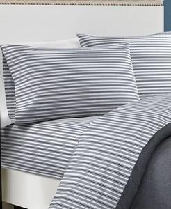 Наборы простыней Coleridge Stripe из хлопкового перкаля Nautica, красный