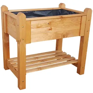 Коробка для цветов promadino, небольшая клумба для трав, ШxГxВ: 90x60x84,5 см, коричневый