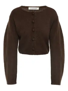 Рифленая юбка с отделкой пуговицами BY MALENE BIRGER, коричневый